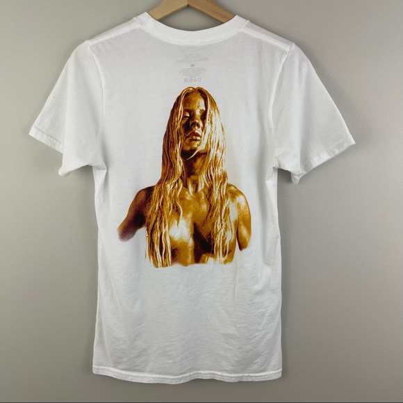 ELLIE GOULDING White Blue Gold Hot & Cold Graphic Band Tee - Picture 4 of 5